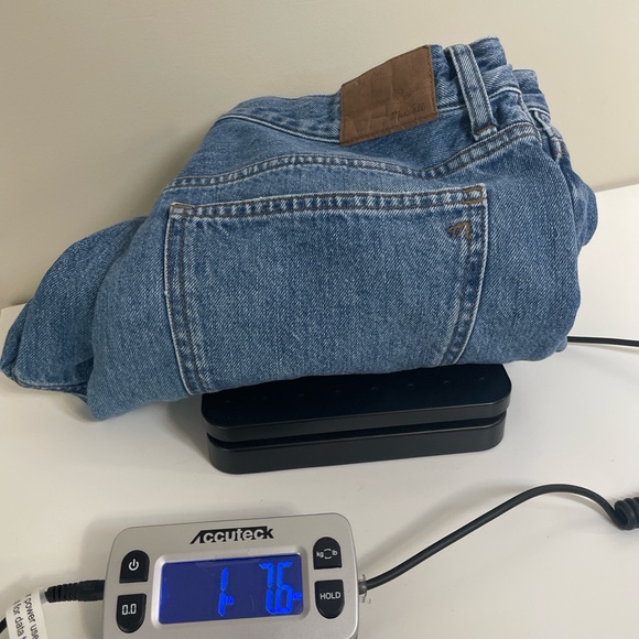 MADEWELL Sz 29 Medium Wash Button Fly Low Slung Straight Jeans 5 Pocket Style - Picture 8 of 8